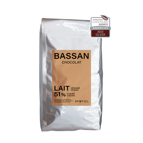 Pastilles de chocolat au lait végane 51% cacao