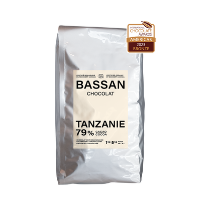 Pastilles de chocolat biologique Tanzanie 79%
