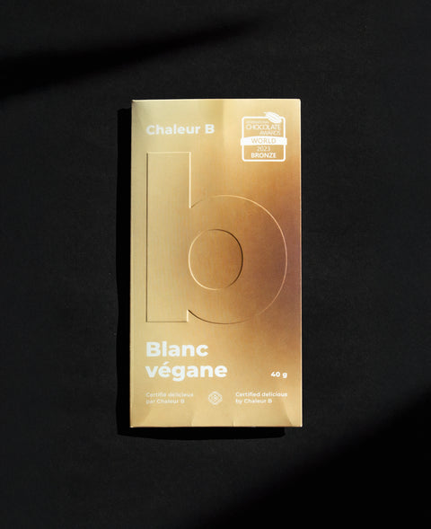 Tablette de chocolat blanc végane