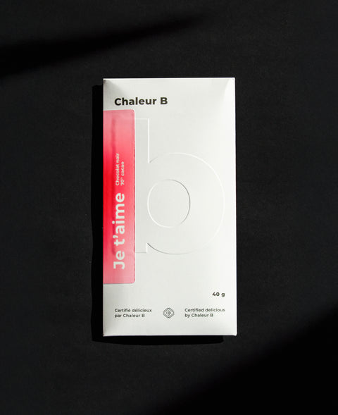 Tablette de chocolat Je t'aime 70%