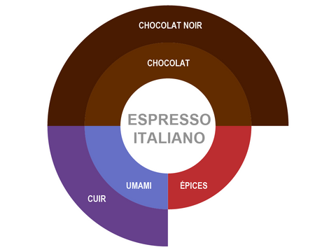 Roue des saveurs de Café Espresso Italiano Bio Roue des saveurs de Café Espresso Italiano Bio