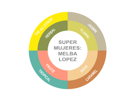 Roue des saveurs de Café Nicaragua - Super Mujeres : Melba Lopez Roue des saveurs de Café Nicaragua - Super Mujeres : Melba Lopez