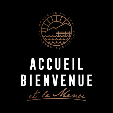 Accueil, bienvenue et le menu
