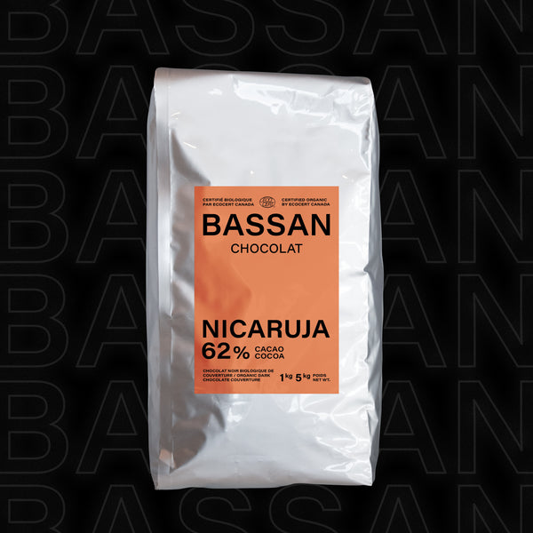Pastilles de chocolat biologique Nicaruja 62%