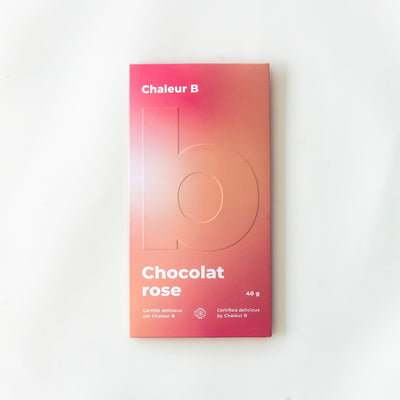 Tablette de Chocolat Rose aux Betteraves & Canneberges